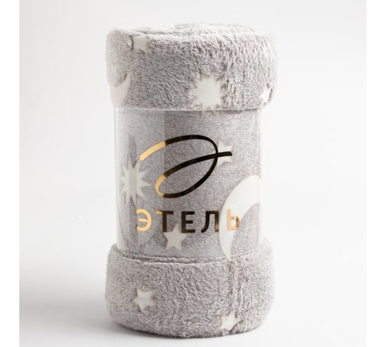 Изображение товара Светящийся в темноте плед Этель Луна 200х220 см, 100% п/э, корал-флис, 220 гр/м2 7110865