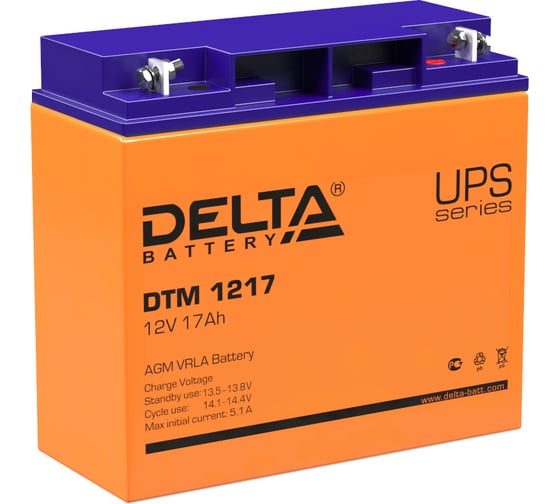 Изображение товара Батарея аккумуляторная Delta DTM 1217