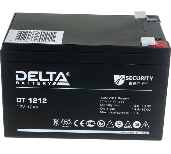 Изображение товара Батарея аккумуляторная Delta DT 1212