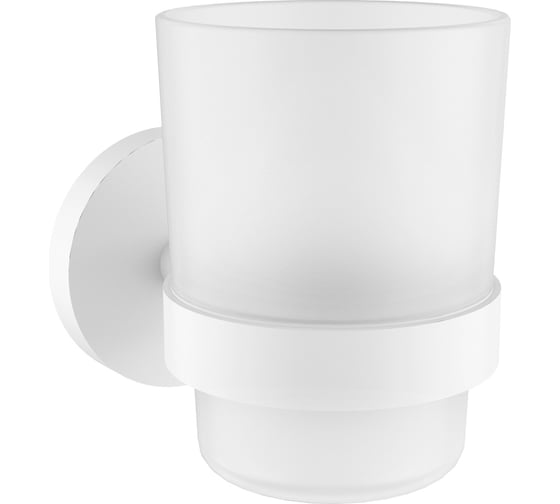 Изображение товара Стеклянный стакан для зубных щеток и пасты Wellsee Finishing Touch с латунным настенным держателем 182510000