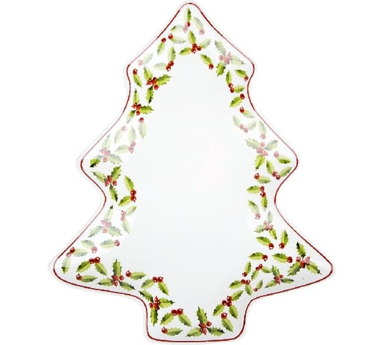 Изображение товара Набор фигурных тарелок-блюд для сервировки Nouvelle magic of christmas елка, 2 шт., 24x29 см 1620123-Н2