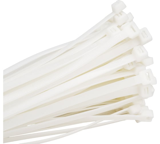 Изображение товара Кабельная стяжка ЭРА 7,2х500 мм, белый, упаковка, 100 штук Б0039406