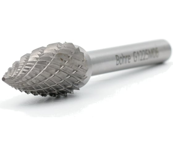Изображение товара Борфреза твердосплавная Bohre сфероконическая с заостренным концом, тип G 12-25-М-06-L70 КБ001432