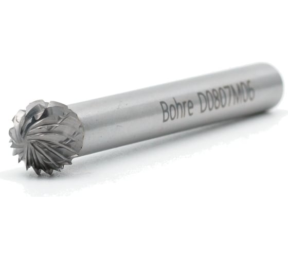 Изображение товара Борфреза твердосплавная Bohre сферическая, тип D 08-07,2-М-06-L53 КБ001404