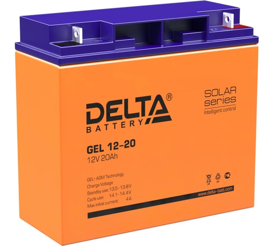 Изображение товара Батарея аккумуляторная Delta GEL 12-20