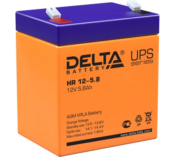 Изображение товара Батарея аккумуляторная Delta HR 12-5.8