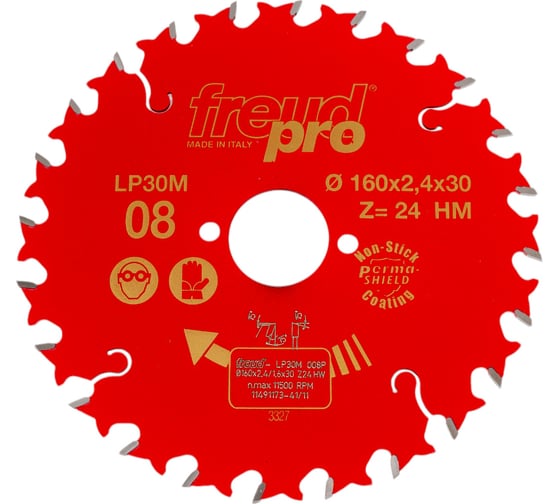 Изображение товара Диск пильный по дереву LP30M (160х30 мм; 24Z) FREUD PRO LP30M008