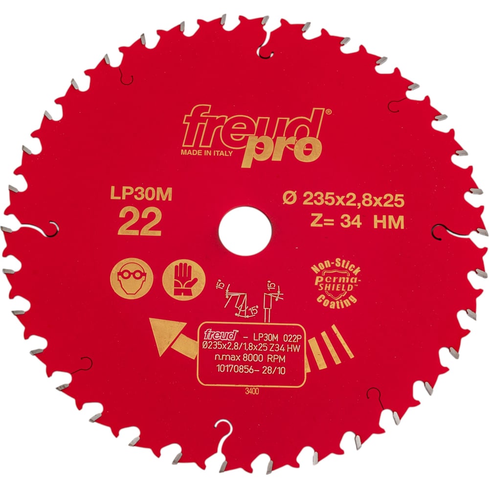 Изображение товара Диск пильный по дереву LP30M 235 мм 34 зуба FREUD PRO LP30M022
