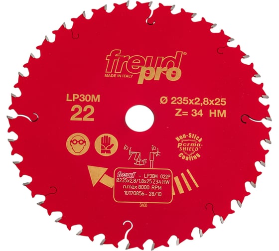 Изображение товара Диск пильный по дереву LP30M (235х25 мм; 34Z) FREUD PRO LP30M022