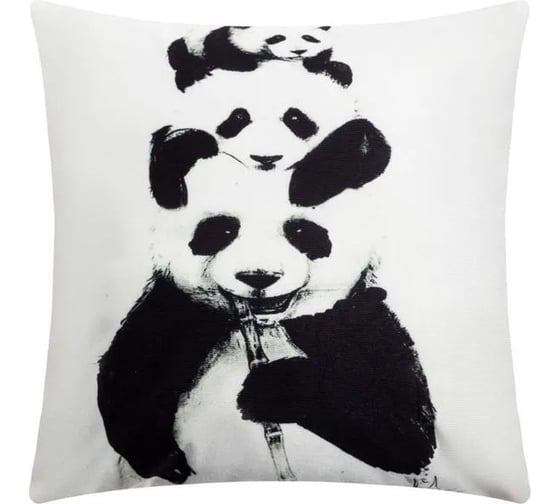 Изображение товара Чехол на подушку Этель Пандочки 40х40 см, велюр 6840446