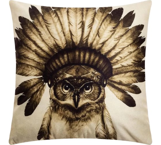 Изображение товара Чехол на подушку Этель Сова 40х40 см, велюр 6840448