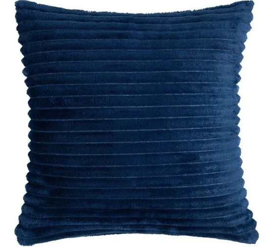 Изображение товара Чехол на подушку Этель синий, 40х40 см, велсофт, 100% полиэстер 7907778
