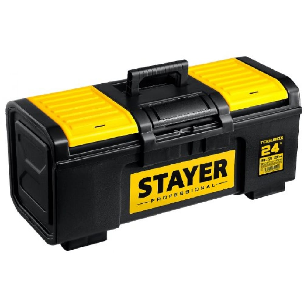 Ящик для инструмента stayer toolbox-24 пластиковый, professional 38167-24 - фото 1