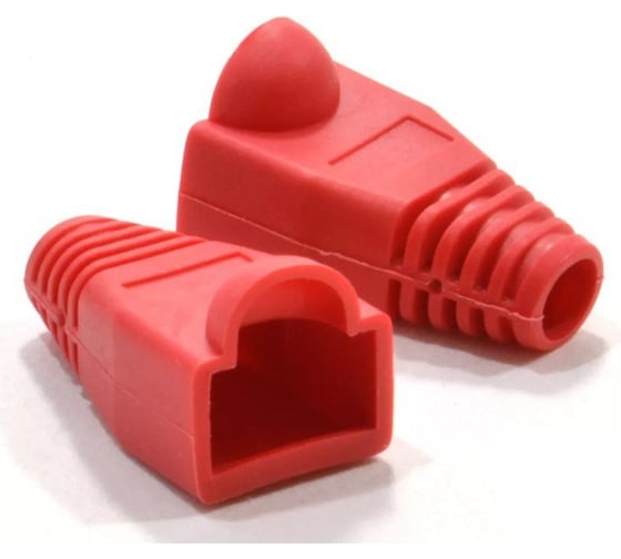 Изображение товара Изолирующий колпачок Ripo для разъемов rj-45, красный, диаметр 6,1 мм (упк. 20шт.) 003-400030/20