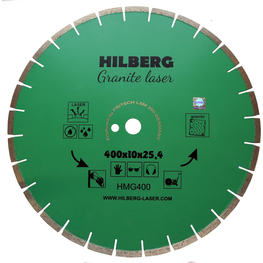 Отрезной алмазный диск по граниту Hilberg Hilberg HMG400