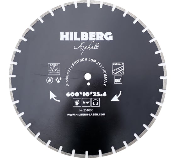 Изображение товара Диск алмазный отрезной Hilberg 600x25.4 Hard Materials Laser Asphalt HM313