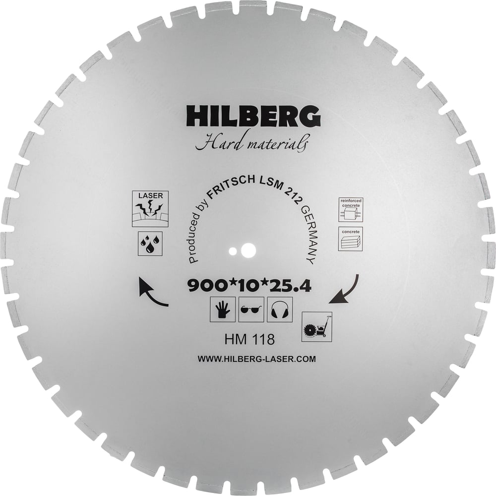 Изображение товара Алмазный отрезной сегментный диск 900 мм Hilberg HM118 для бетона и гранита