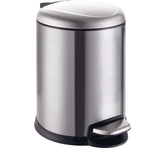 Изображение товара Мусорное ведро Azario с плавным закрыванием, с педалью 3 л., матовый хром AZ-301N-3L 00083495