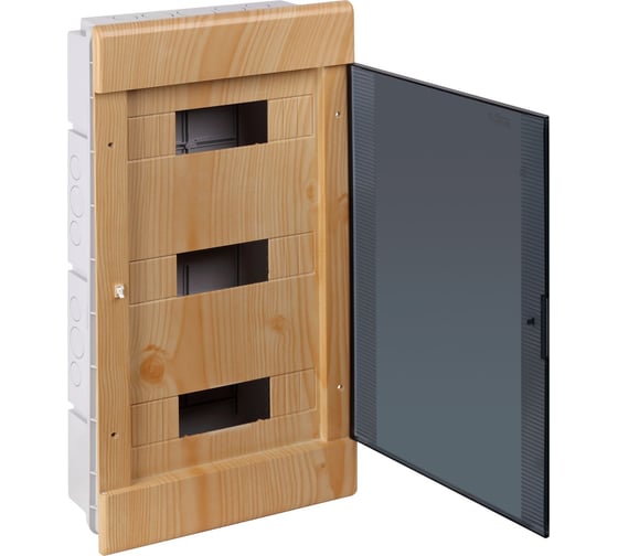 Изображение товара Щиток скрытой проводки Рувинил Тусо на 36 модулей с дверцей 547x299x103 мм цвет сосна 68136-27М