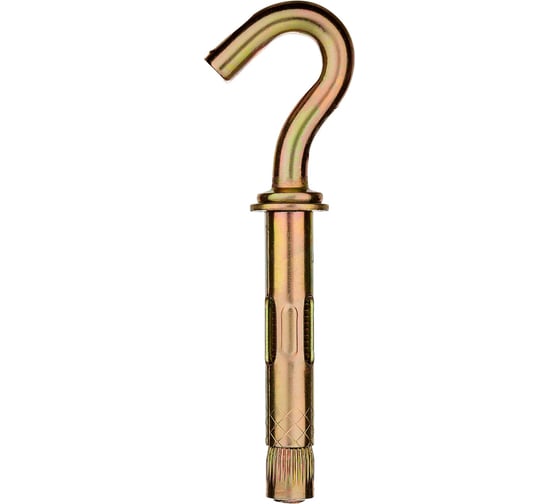 Изображение товара Анкерный болт с крюком Зубр 10 x 60 мм, 40 шт, желтопассивированный, Профессионал 302372-10-060