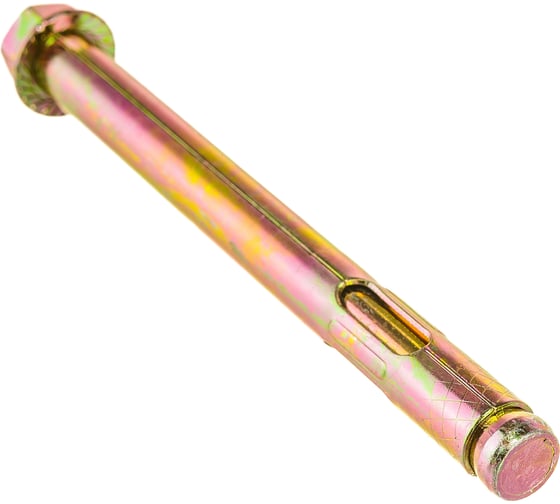 Изображение товара Анкерный болт с гайкой Зубр 12 x 129 мм, 10 шт, желтопассивированный, Профессионал 302342-12-129