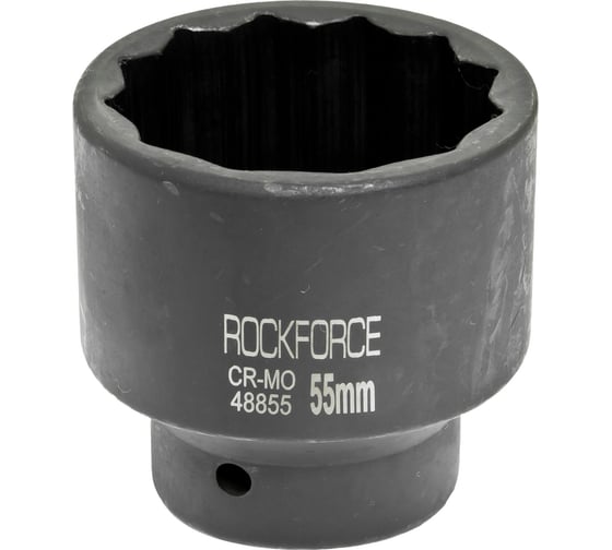 Изображение товара Головка торцевая 12-гранная ударная (55 мм; 75 мм; 1"DR) ROCKFORCE RF-48855(27145)