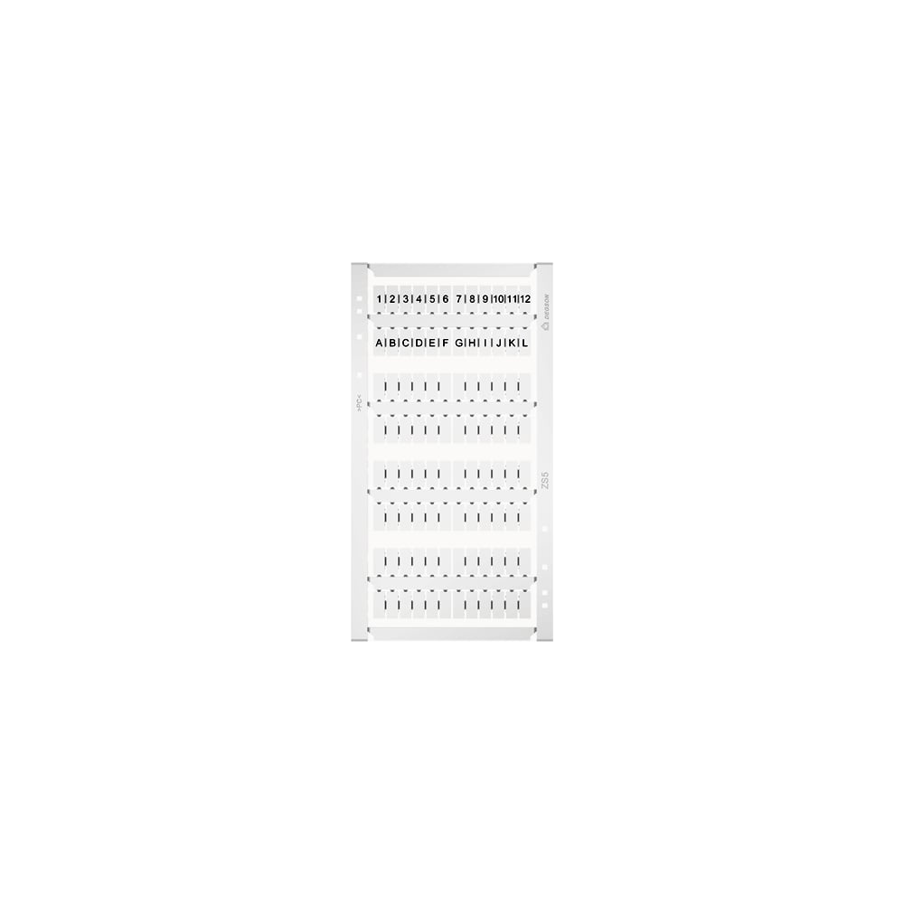 Изображение товара Маркировка для клемм Degson ZB10-10P-19-00Z(H), белая, 10 шт