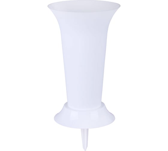 Изображение товара Ваза ЗПИ Альтернатива под срезку диаметр 190 мм, высота 410 мм с колышком белый М3048