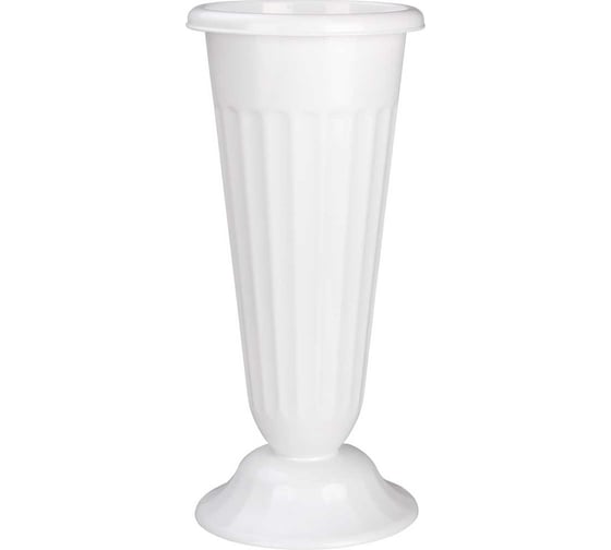 Изображение товара Ваза для цветов ЗПИ Альтернатива под срезку диаметр 210мм, высота 440мм белый М5352