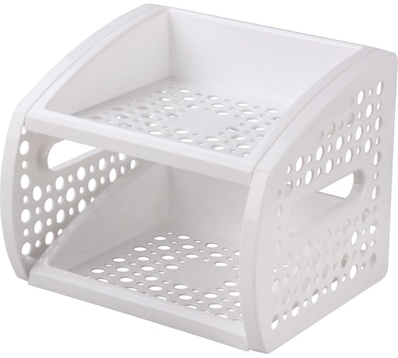 Изображение товара Настольная этажерка ЗПИ Альтернатива 2-х ярусная белый М6318