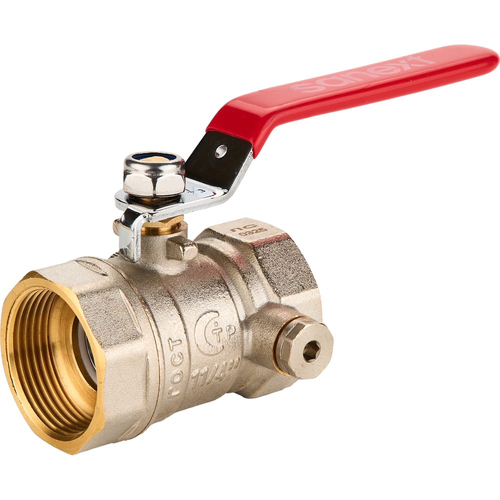 Изображение товара Шаровый кран SANEXT ГОСТ PN40 Ду 32 для соединения импульсной трубки