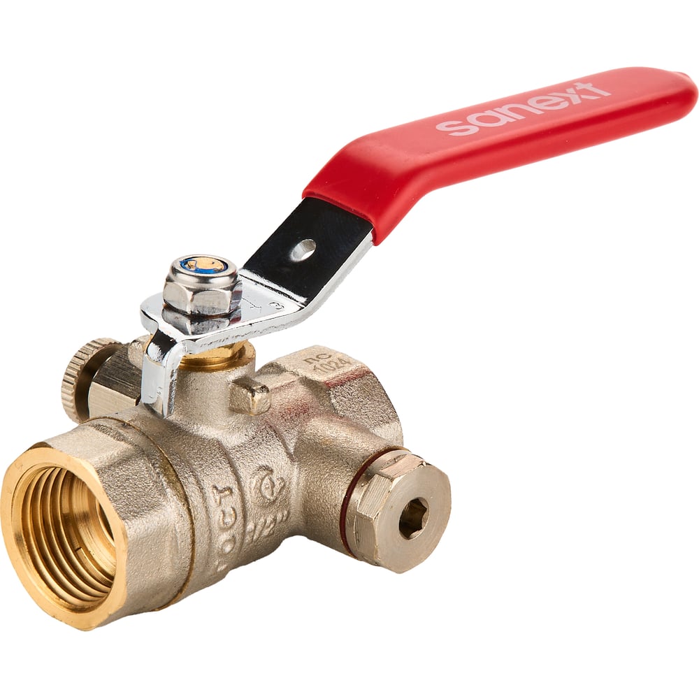 Изображение товара Шаровый кран SANEXT ГОСТ PN40 для подключения трубки 15 мм