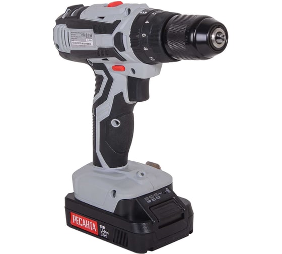 Изображение товара Аккумуляторная дрель-шуруповерт Ресанта ДА-18-2ЛК-У 75/14/6