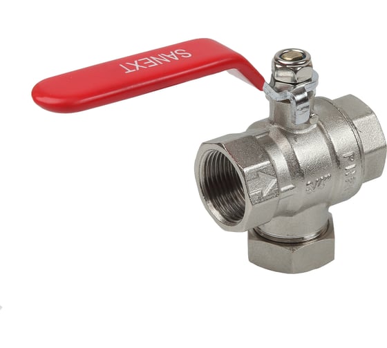 Изображение товара Шаровый кран SANEXT ГОСТ, PN40, с фильтром Ду 25, ВР 1" рычаг 8769