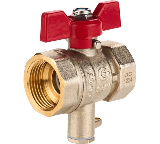 Изображение товара Шаровый кран SANEXT ГОСТ, PN40, для термодатчика Ду 20, ВР 3/4" 5906