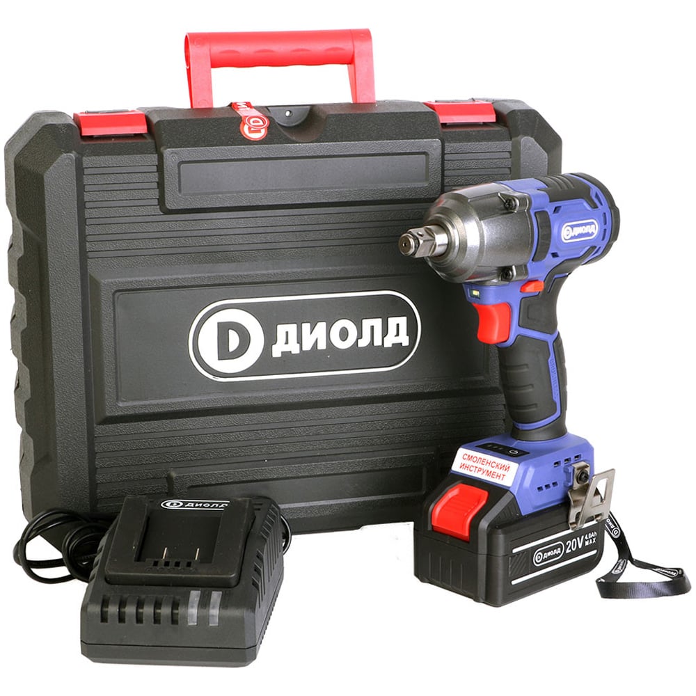 Изображение товара Ударный аккумуляторный гайковерт-шуруповерт ДИОЛД Гэа-20 ли-01, кейс  10300031