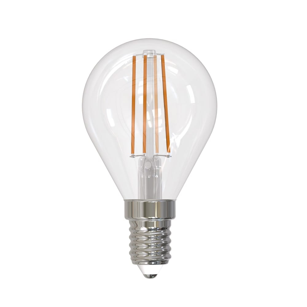Диммируемая светодиодная лампа uniel форма шар серия air led-g45-9w/4000k/e14/cl/dim gla01tr ul-00005192
