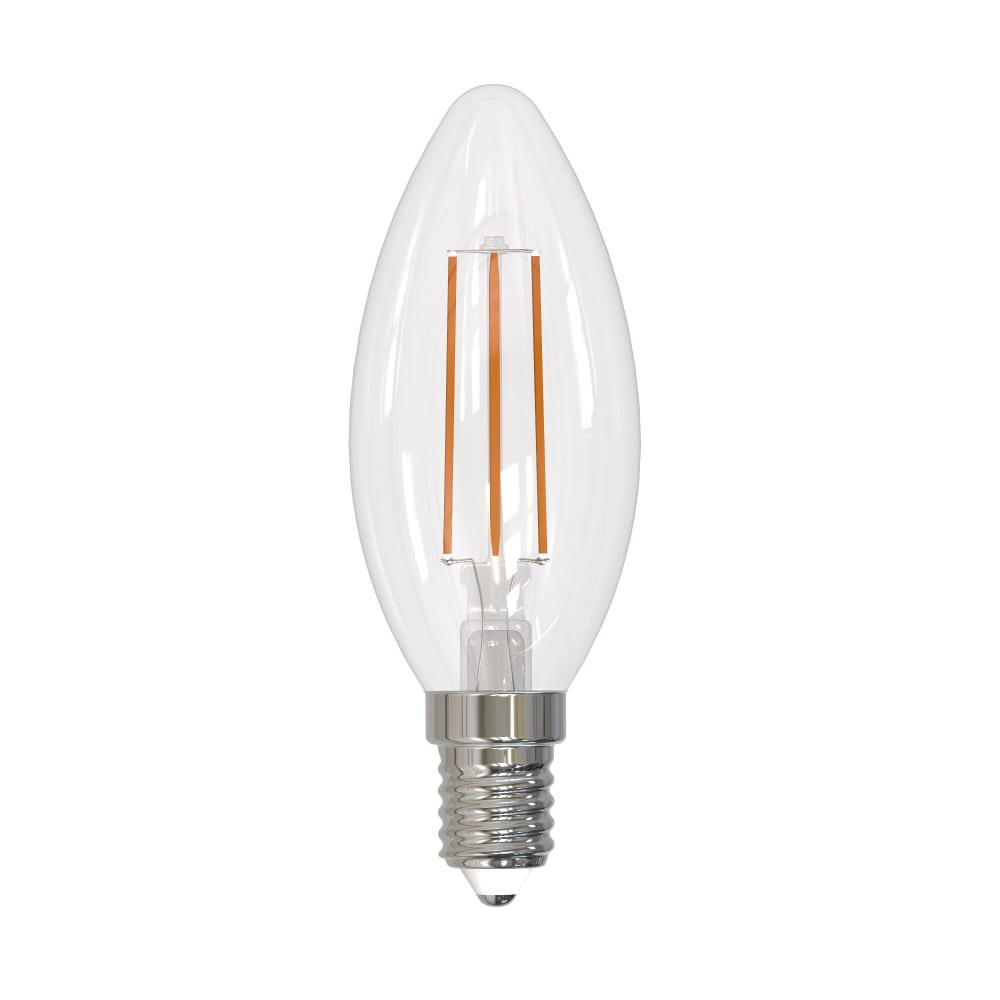 Диммируемая светодиодная лампа uniel форма свеча серия air led-c35-9w/4000k/e14/cl/dim gla01tr ul-00005186