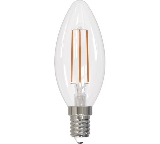Изображение товара Диммируемая светодиодная лампа Uniel Форма свеча Серия Air LED-C35-9W/4000K/E14/CL/DIM GLA01TR UL-00005186