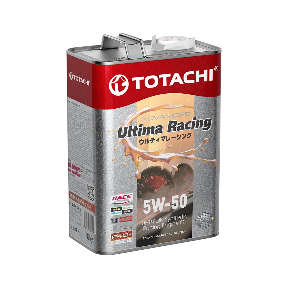 Изображение товара Моторное масло TOTACHI ULTIMA RACING UHP Fully Synthetic 5W-50 API SP, ACEA A3/B4 4л E4804