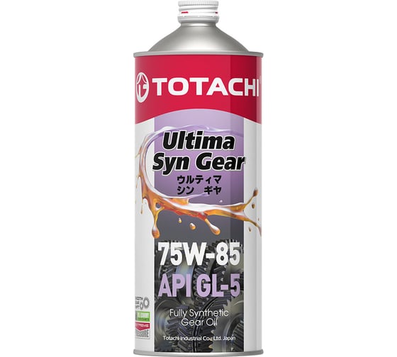 Изображение товара Трансмиссионное масло TOTACHI синтетическое Ultima Syn Gear 75W-85, GL-5, 1 л G3201