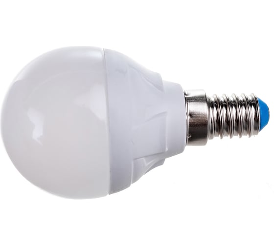 Изображение товара Светодиодная лампа Uniel Форма шар, матовая. Серия ЯРКАЯ LED-G45 7W/WW/E14/FR PLP01WH UL-00002419
