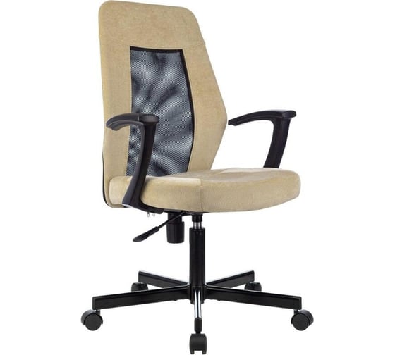 Изображение товара Кресло Easy Chair vb_e 225 ptw бежево-черный light-21 сетка, ткань, металл 1808703