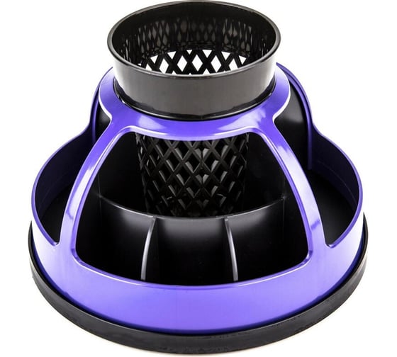 Изображение товара Подставка-органайзер для канцелярских мелочей Attache вращ-ся, 5 отделений, фиолетовый/черный 1835234