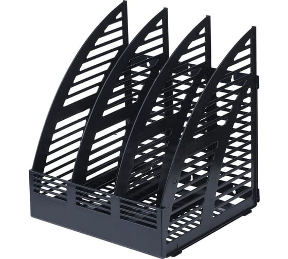 Изображение товара Вертикальный лоток Attache Economy 240 мм, 3 отделения, сборный, черный 1817214