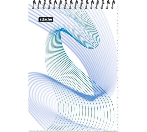 Изображение товара Блокнот Attache А5, 60 листов, клетка, металлический гребень, цветная обложка, forma, в ассортименте 1657541