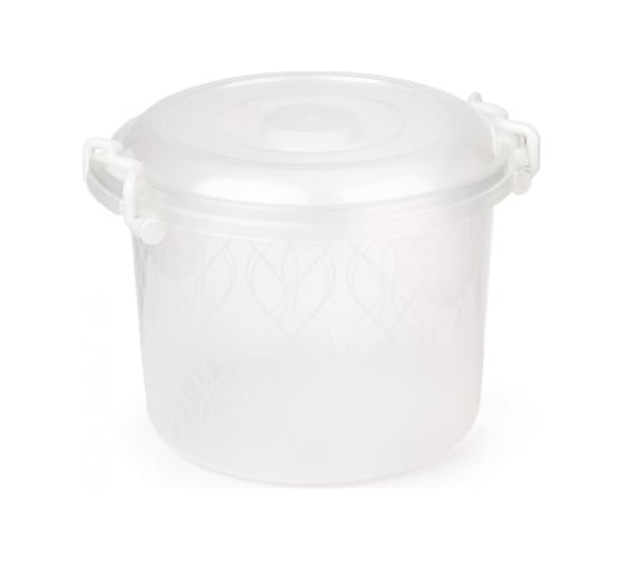 Изображение товара Контейнер ЗПИ Альтернатива 8л круглый с ручками прозрачный М098