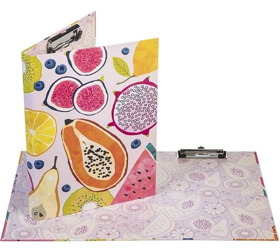 Изображение товара Папка-планшет Hatber А4 с металлическим зажимом, матовая ламинация Fruits, 22 шт. 075740