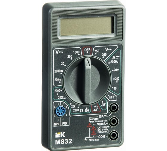 Изображение товара Цифровой мультиметр IEK Universal M832 7327705 TMD-2S-832