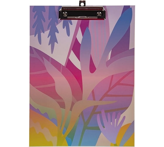 Изображение товара Папка-планшет Hatber А4 с металлическим зажимом, матовая ламинация Plants, 22шт. 075737